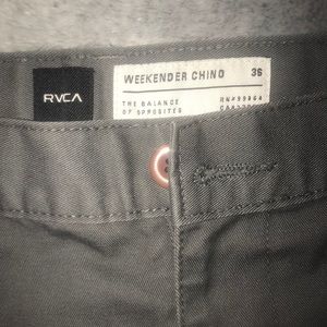 RVCA men’s Weekender Chino shorts sz 36 gray